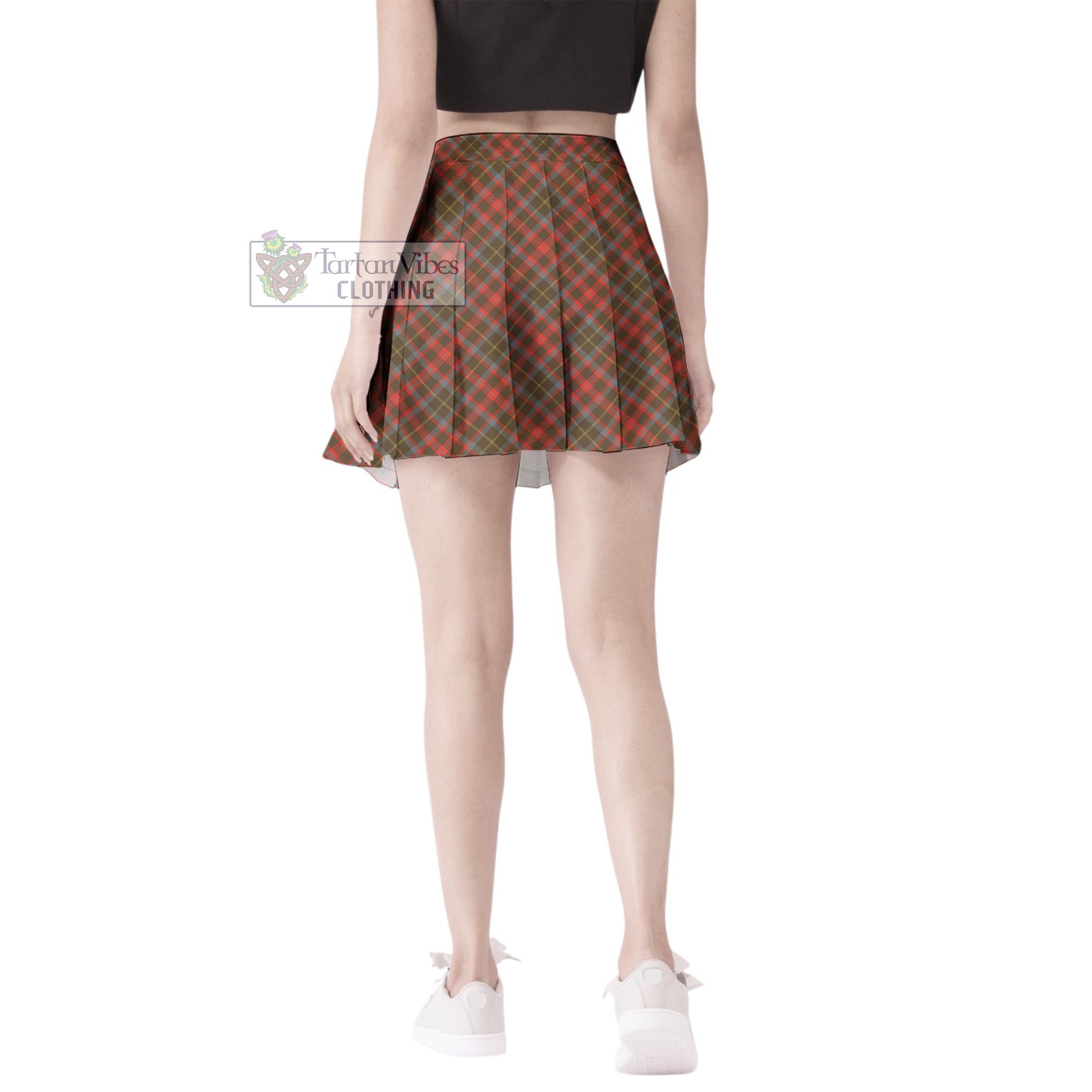 Tartan Vibes Clothing MacKintosh Hunting Weathered Tartan Women's Plated Mini Skirt