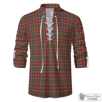 MacKintosh Hunting Weathered Tartan Men's Scottish Traditional Jacobite Ghillie Kilt Shirt