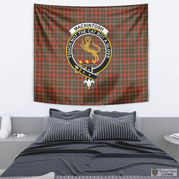 MacKintosh Hunting Weathered Tartan Tapestry Wall Hanging and Home Decor for Room with Family Crest