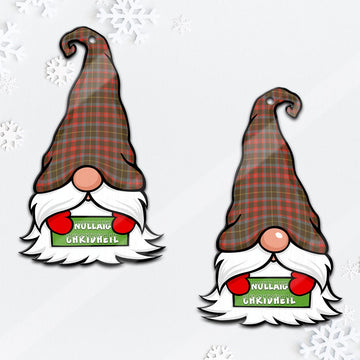 MacKintosh Hunting Weathered Gnome Christmas Ornament with His Tartan Christmas Hat