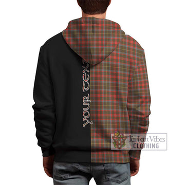 MacKintosh Hunting Weathered Tartan Hoodie with Family Crest and Half Of Me Style