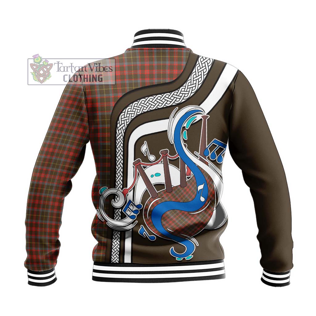 Tartan Vibes Clothing MacKintosh Hunting Weathered Tartan Baseball Jacket with Epic Bagpipe Style