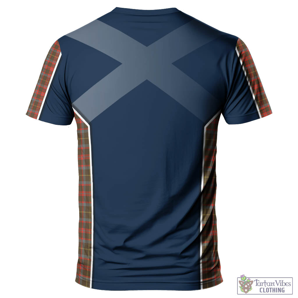 Tartan Vibes Clothing MacKintosh Hunting Weathered Tartan T-Shirt with Family Crest and Lion Rampant Vibes Sport Style