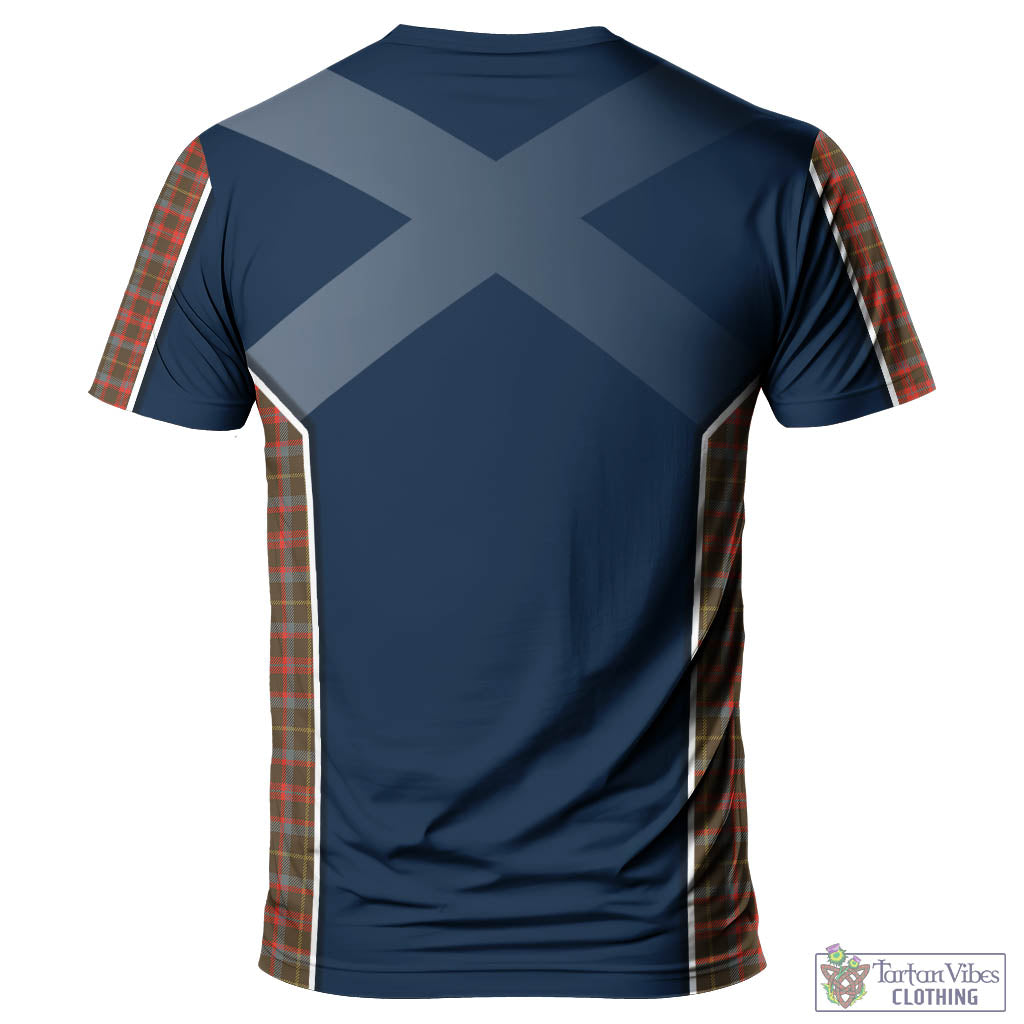 Tartan Vibes Clothing MacKintosh Hunting Weathered Tartan T-Shirt with Family Crest and Scottish Thistle Vibes Sport Style