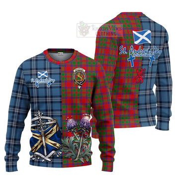 MacKintosh (McKintosh) Tartan Knitted Sweater Happy St. Andrew's Day Half Tartan Style