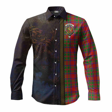 MacKintosh (McKintosh) Tartan Family Crest Long Sleeve Button Shirt Alba Gu Brath Be Brave Lion Ancient Style Men's Shirt S - Tartan Vibes Clothing