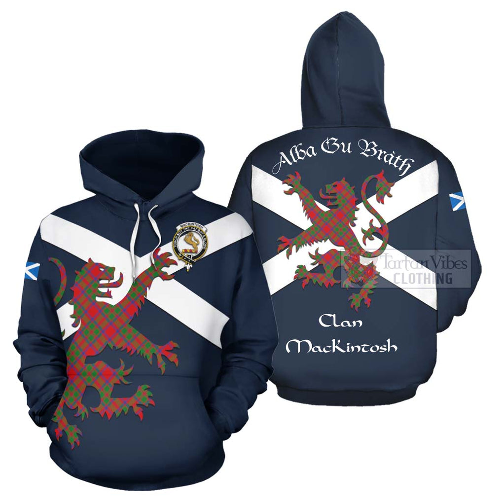 Tartan Vibes Clothing MacKintosh (McKintosh) Tartan Lion Rampant Hoodie – Proudly Display Your Heritage with Alba Gu Brath and Clan Name