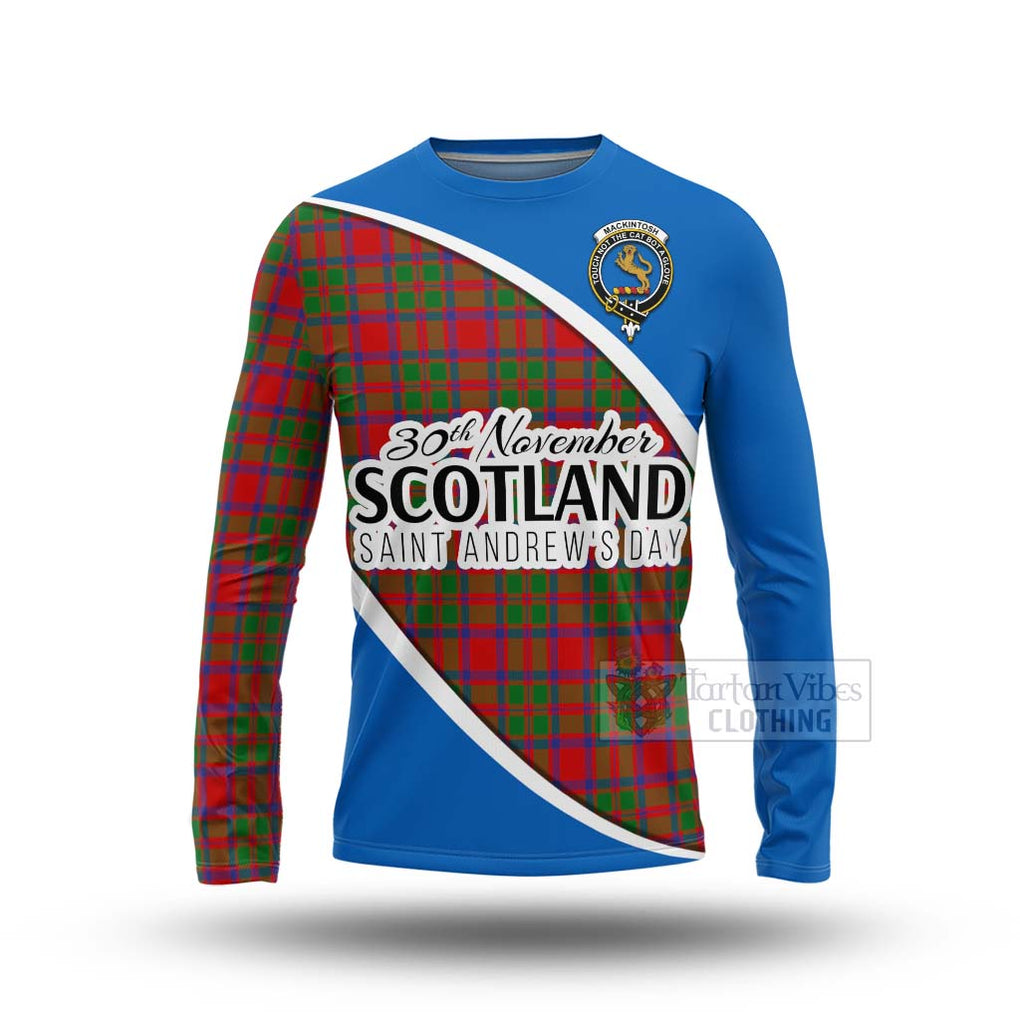 Tartan Vibes Clothing MacKintosh (McKintosh) Family Crest Tartan Long Sleeve T-Shirt Celebrate Saint Andrew's Day in Style