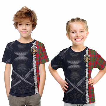 MacKintosh (McKintosh) Tartan Kid T-Shirt with Family Crest Cross Sword Thistle Celtic Vibes