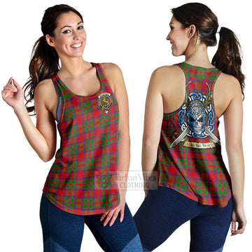 MacKintosh (McKintosh) Tartan Women's Racerback Tanks with Family Crest Celtic Skull Style