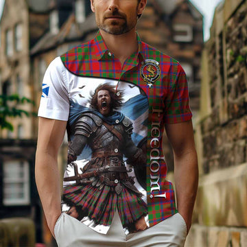 MacKintosh (McKintosh) Crest Tartan Short Sleeve Button Shirt Inspired by the Freedom of Scottish Warrior