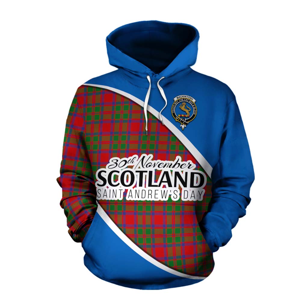 Tartan Vibes Clothing MacKintosh (McKintosh) Family Crest Tartan Cotton Hoodie Celebrate Saint Andrew's Day in Style