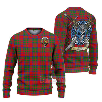 MacKintosh (McKintosh) Tartan Ugly Sweater with Family Crest Celtic Skull Style