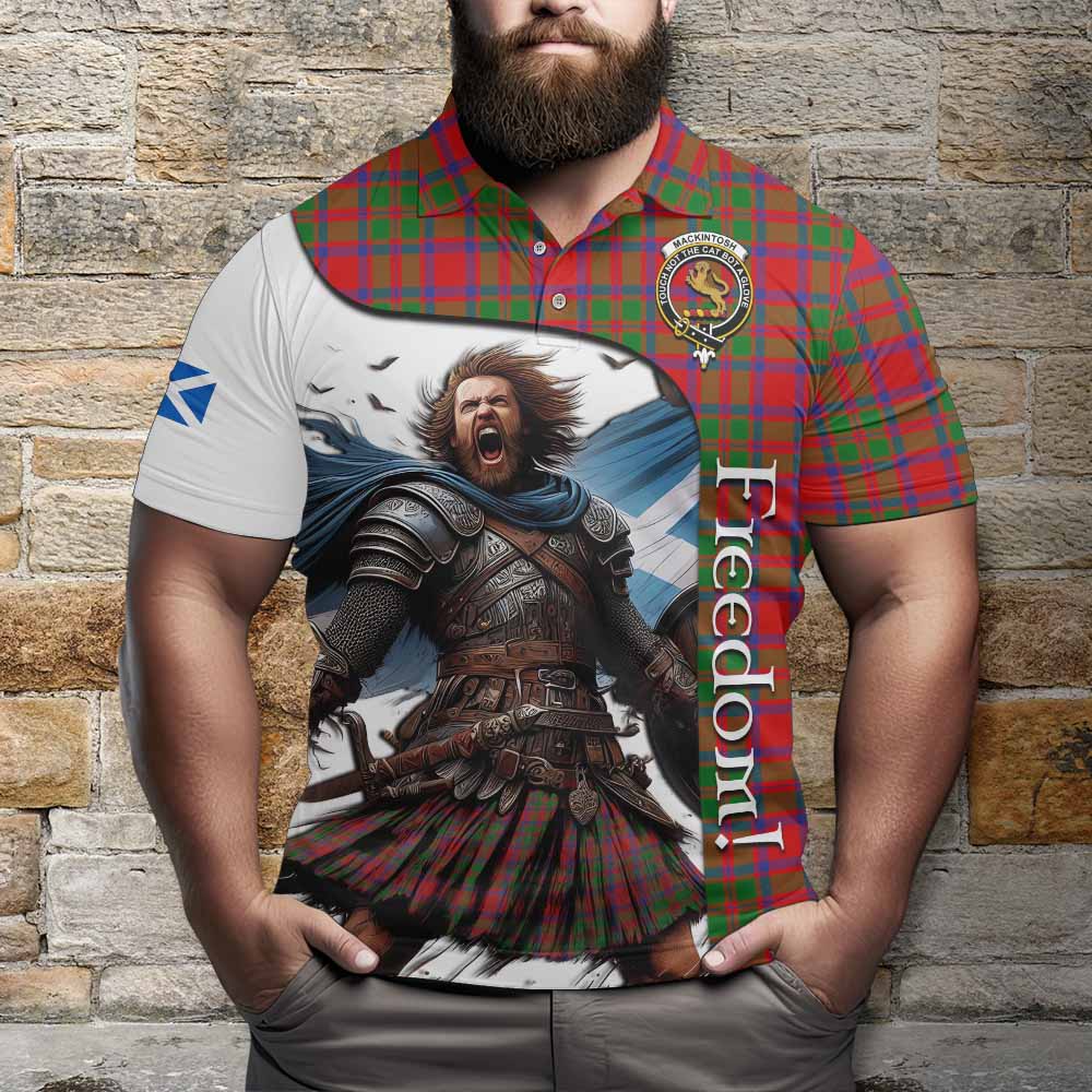 Tartan Vibes Clothing MacKintosh (McKintosh) Crest Tartan Polo Shirt Inspired by the Freedom of Scottish Warrior