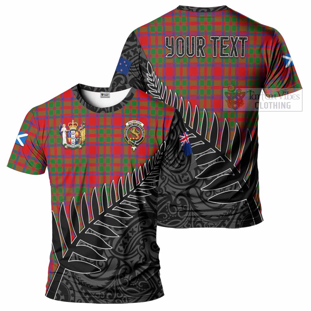 Tartan Vibes Clothing MacKintosh (McKintosh) Crest Tartan T-Shirt with New Zealand Silver Fern Half Style