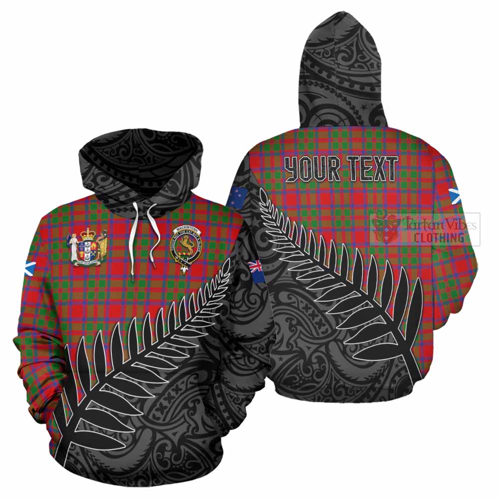 Tartan Vibes Clothing MacKintosh (McKintosh) Crest Tartan Hoodie with New Zealand Silver Fern Half Style