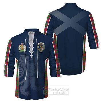 MacKintosh (McKintosh) Tartan Ghillie Kilt Shirt with Family Crest and Lion Rampant Vibes Sport Style