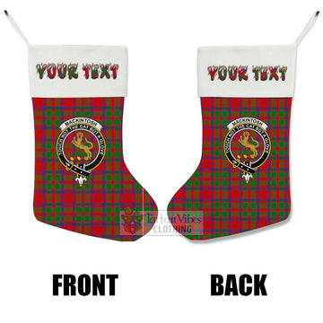 MacKintosh (McKintosh) Tartan Family Crest Christmas Stocking with Personalized Text