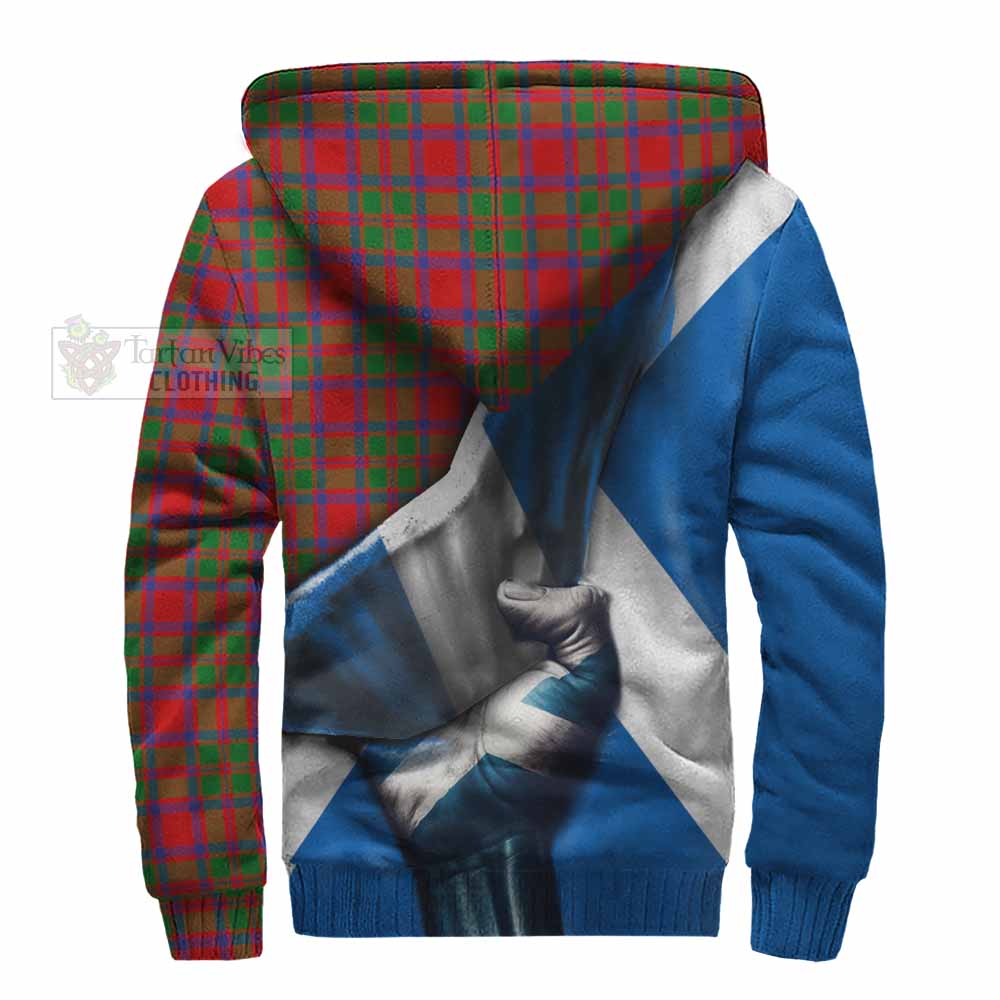 Tartan Vibes Clothing MacKintosh (McKintosh) Tartan Sherpa Hoodie with Family Crest Scotland Patriotic Style