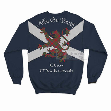 MacKintosh (McKintosh) Tartan Lion Rampant Sweatshirt  Proudly Display Your Heritage with Alba Gu Brath and Clan Name