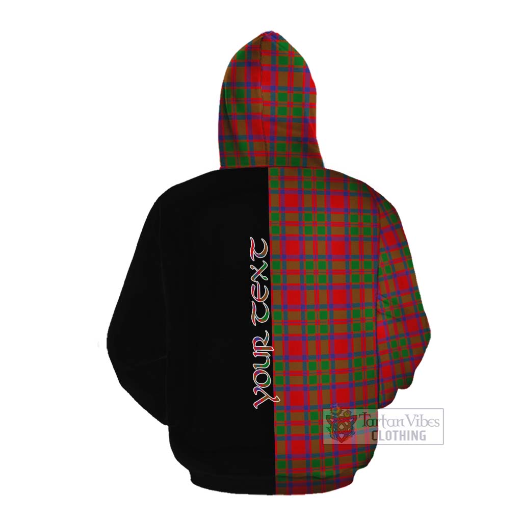 Tartan Vibes Clothing MacKintosh (McKintosh) Tartan Cotton Hoodie with Family Crest and Half Of Me Style