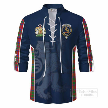 MacKintosh (McKintosh) Tartan Ghillie Kilt Shirt with Family Crest and Lion Rampant Vibes Sport Style