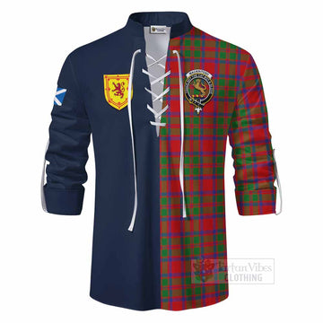 MacKintosh (McKintosh) Tartan Ghillie Kilt Shirt Alba with Scottish Lion Royal Arm Half Style