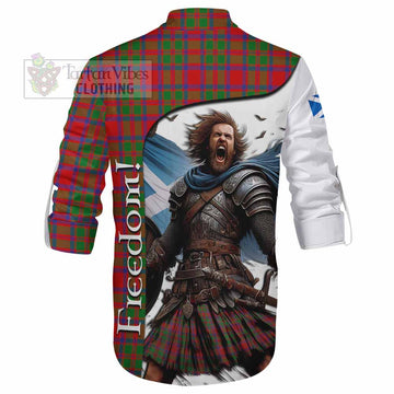 MacKintosh (McKintosh) Crest Tartan Ghillie Kilt Shirt Inspired by the Freedom of Scottish Warrior