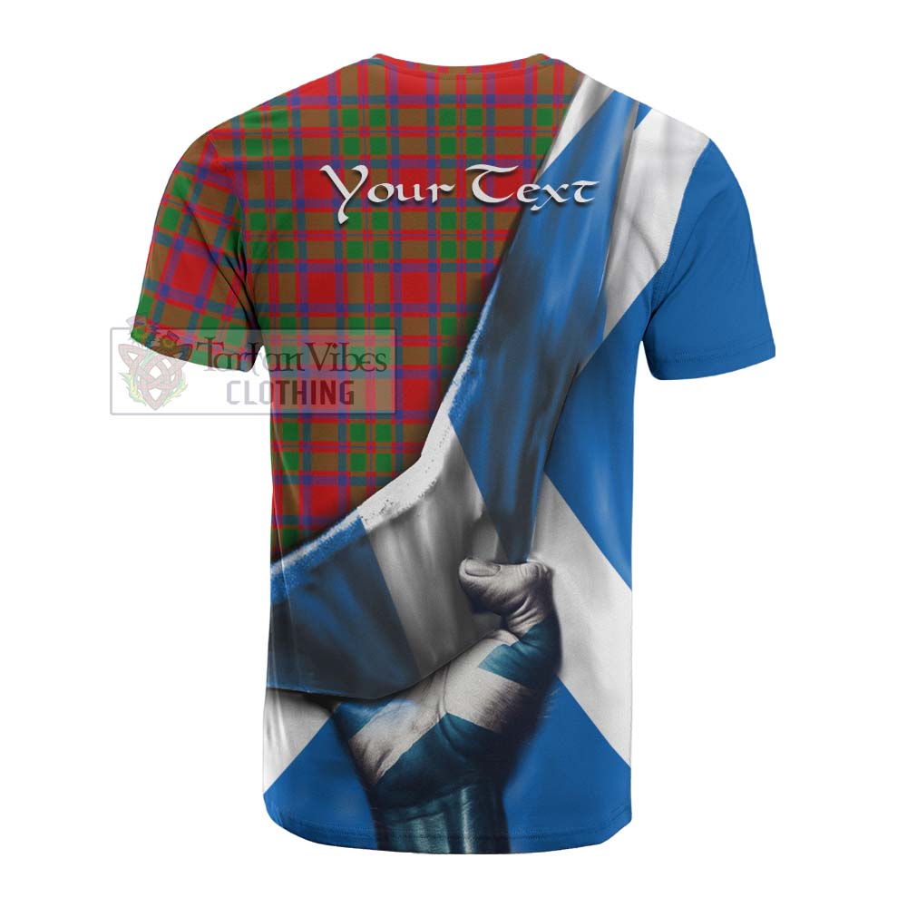 Tartan Vibes Clothing MacKintosh (McKintosh) Tartan Cotton T-shirt with Family Crest Scotland Patriotic Style