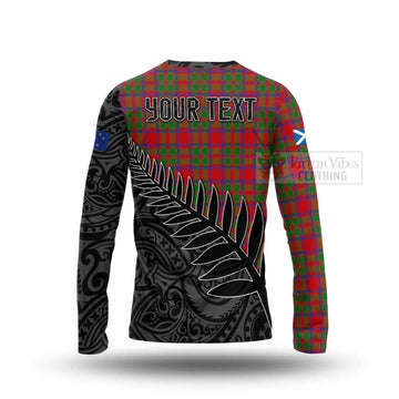 MacKintosh (McKintosh) Crest Tartan Long Sleeve T-Shirt with New Zealand Silver Fern Half Style