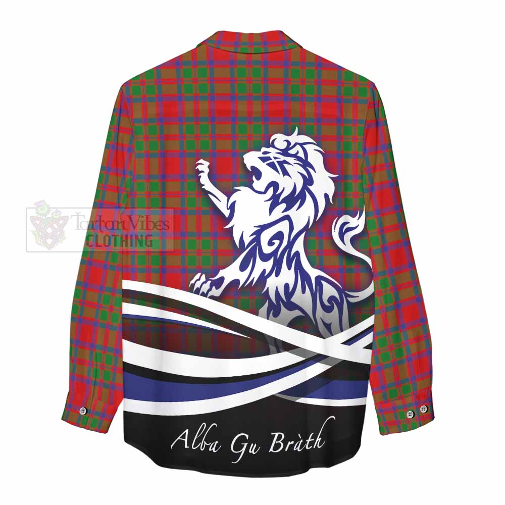 Tartan Vibes Clothing MacKintosh (McKintosh) Tartan Women's Casual Shirt with Alba Gu Brath Regal Lion Emblem