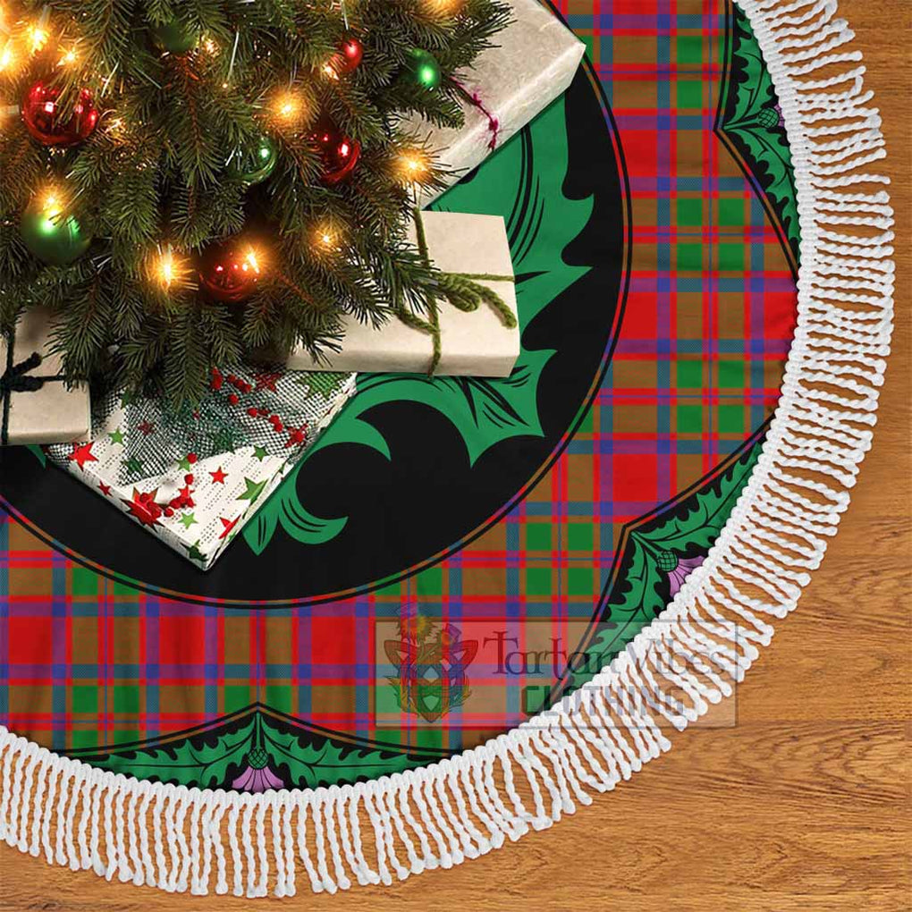 Tartan Vibes Clothing MacKintosh (McKintosh) Tartan Christmas Tree Skirt Scottish Thistle Style