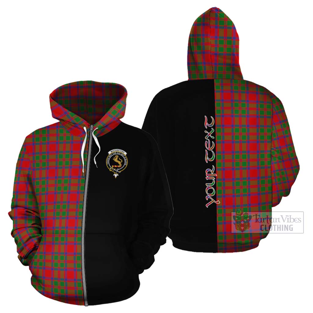 Tartan Vibes Clothing MacKintosh (McKintosh) Tartan Cotton Hoodie with Family Crest and Half Of Me Style