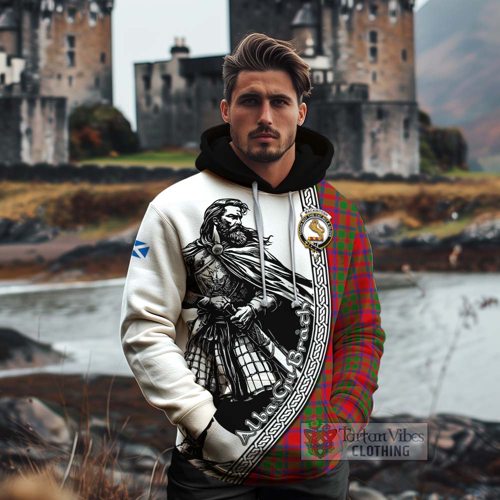 Tartan Vibes Clothing MacKintosh (McKintosh) Tartan Clan Crest Cotton Hoodie with Highlander Warrior Celtic Style