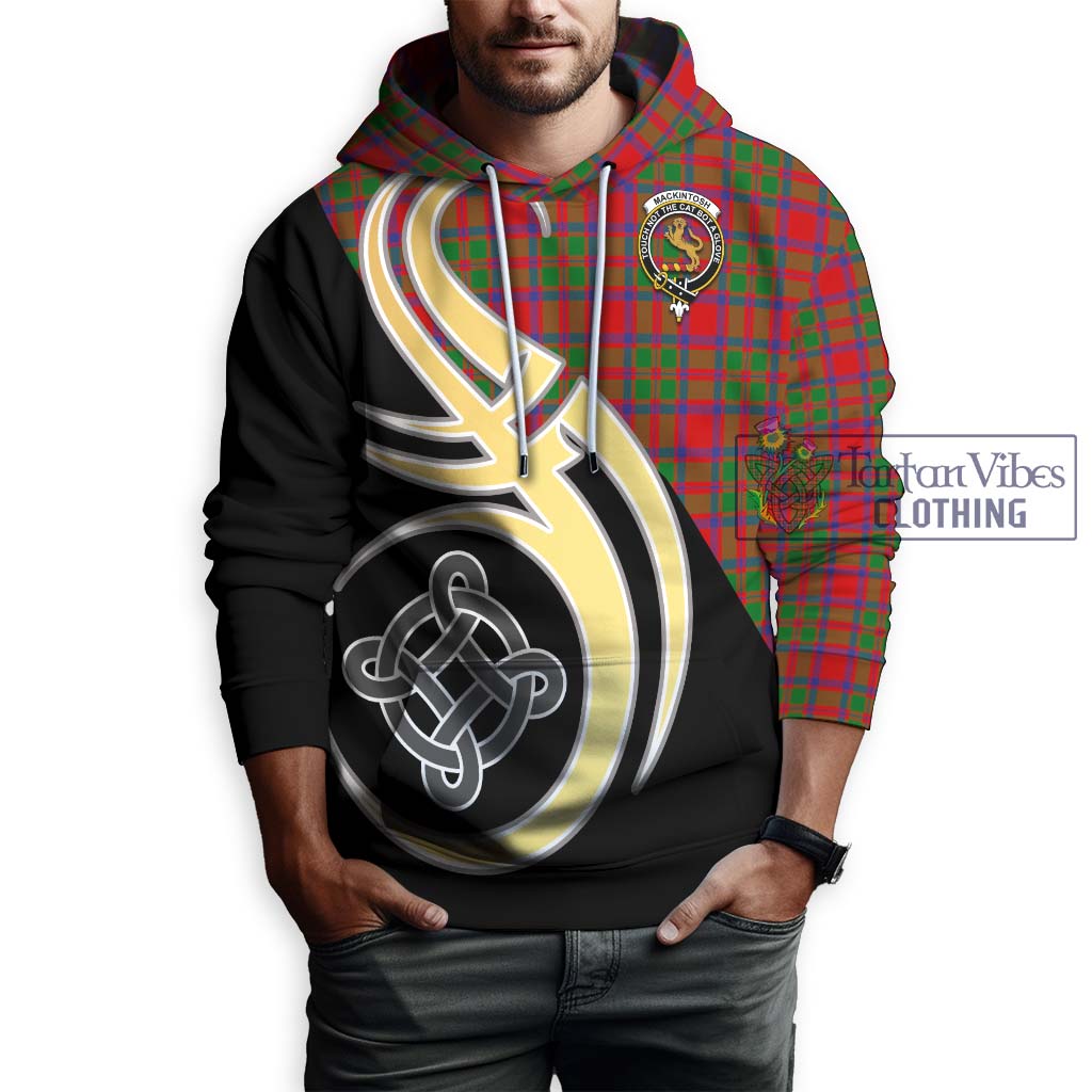 MacKintosh (McKintosh) Tartan Hoodie with Family Crest and Celtic Symbol Style Zip Hoodie - Tartan Vibes Clothing