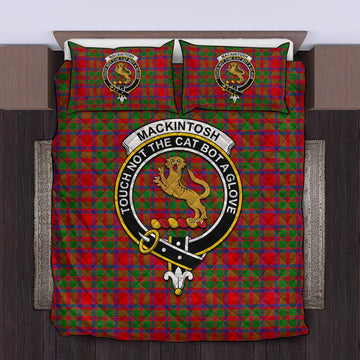 MacKintosh (McKintosh) Tartan Quilt Bed Set with Family Crest