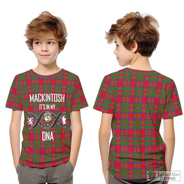 MacKintosh (McKintosh) Tartan Kid T-Shirt with Family Crest DNA In Me Style Youth XL Size14 - Tartan Vibes Clothing