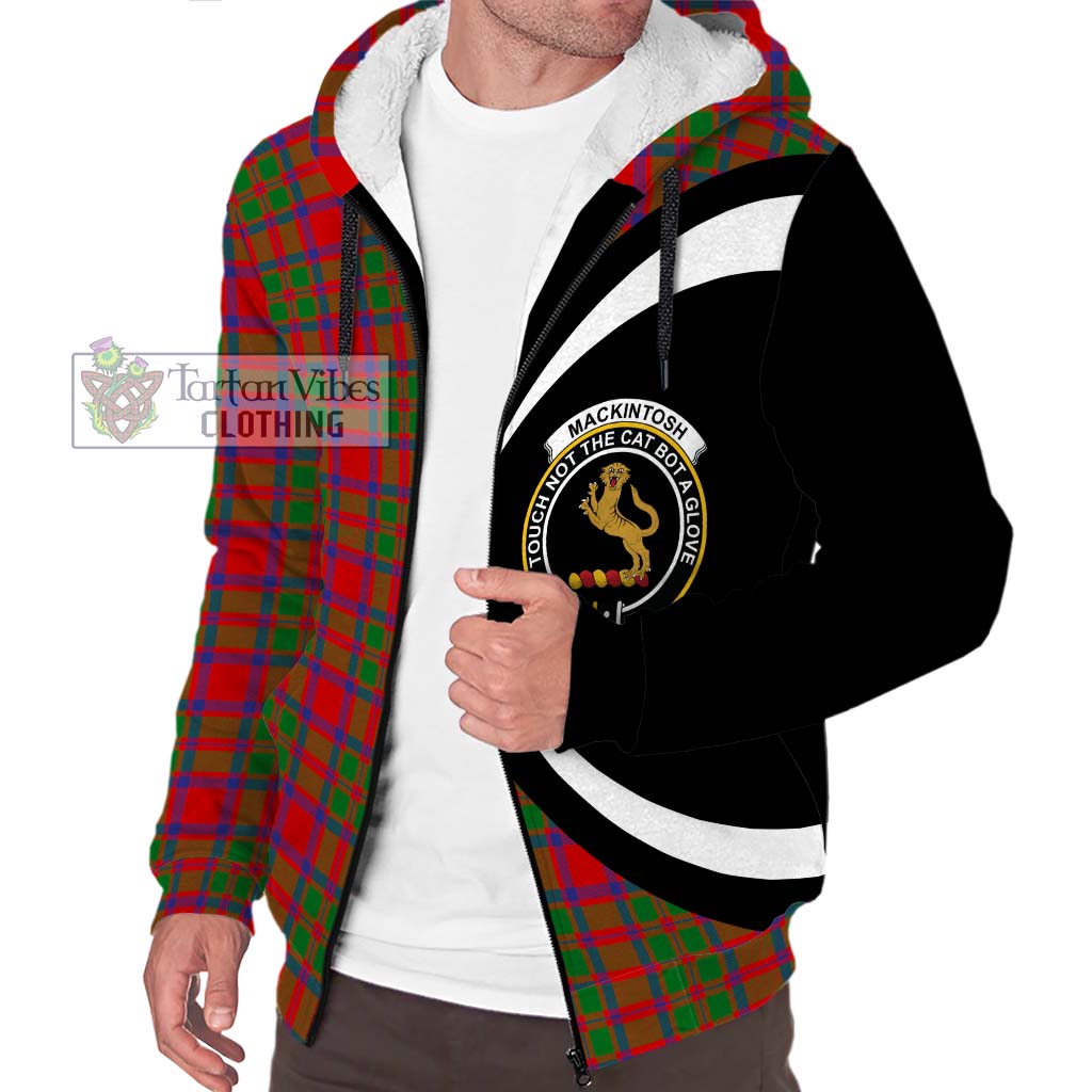 MacKintosh (McKintosh) Tartan Sherpa Hoodie with Family Crest Circle Style Unisex S - Tartan Vibes Clothing