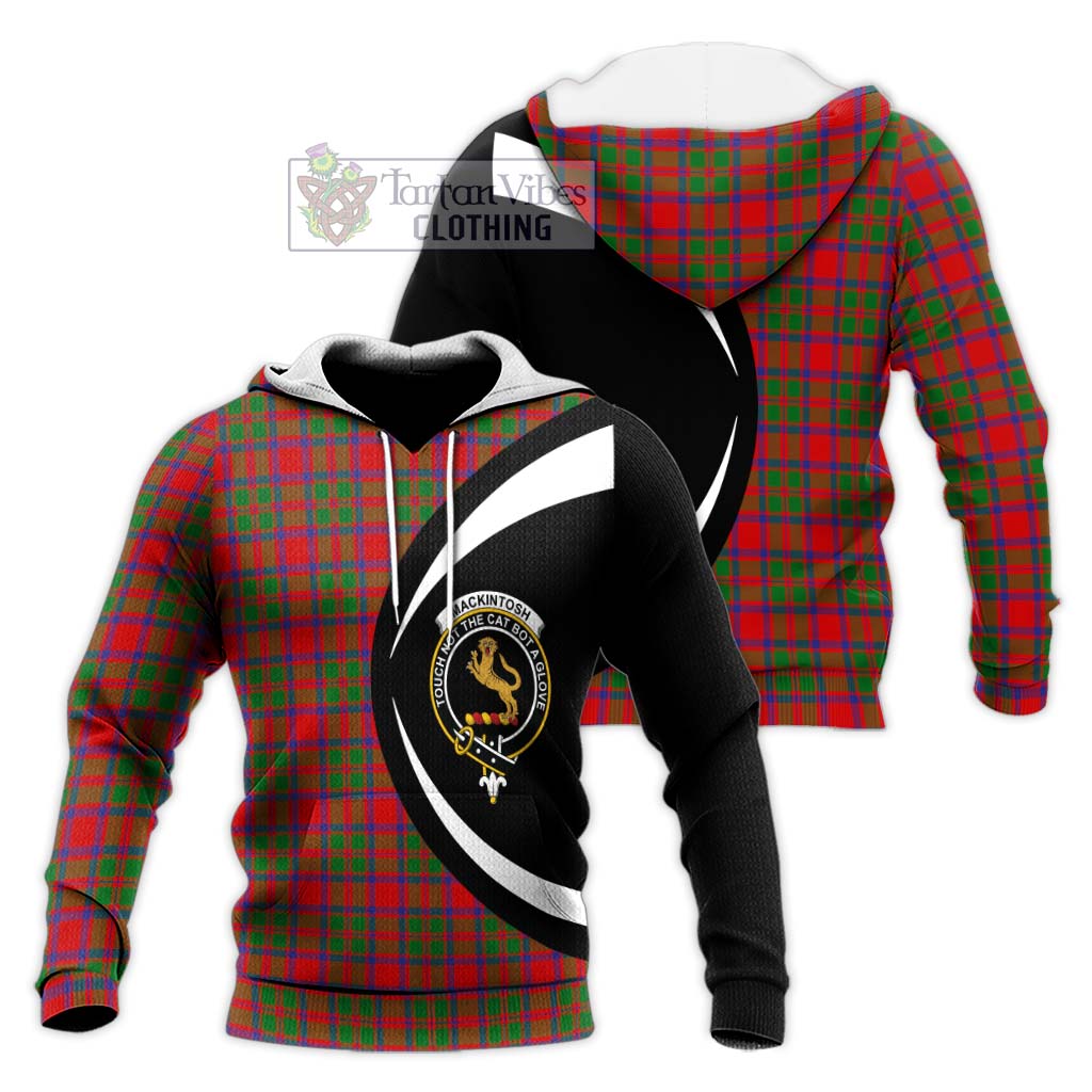 MacKintosh (McKintosh) Tartan Knitted Hoodie with Family Crest Circle Style Unisex Knitted Pullover Hoodie - Tartan Vibes Clothing