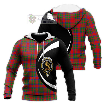 MacKintosh (McKintosh) Tartan Knitted Hoodie with Family Crest Circle Style