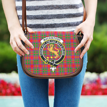 MacKintosh (McKintosh) Tartan Saddle Bag with Family Crest