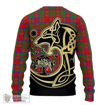 MacKintosh (McKintosh) Tartan Ugly Sweater with Family Crest Celtic Wolf Style