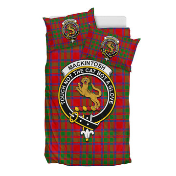 MacKintosh (McKintosh) Tartan Bedding Set with Family Crest