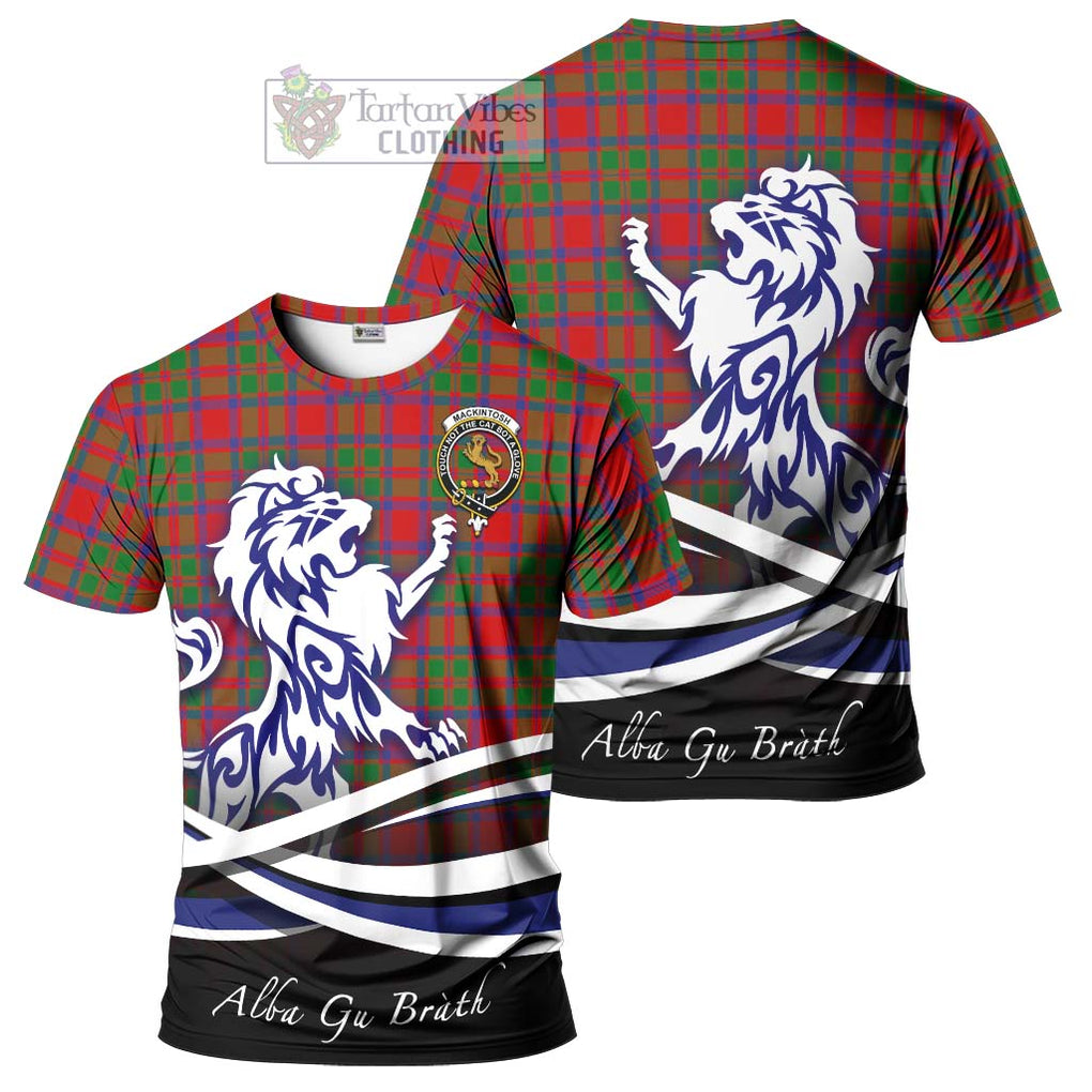 Tartan Vibes Clothing MacKintosh Modern Tartan Cotton T-shirt with Alba Gu Brath Regal Lion Emblem