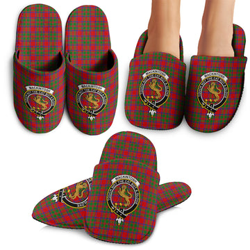 MacKintosh (McKintosh) Tartan Home Slippers with Family Crest