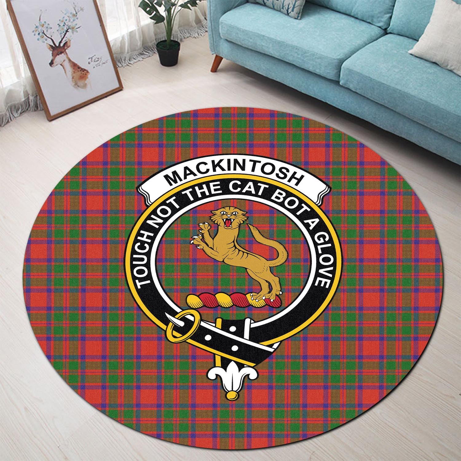 mackintosh-modern-tartan-round-rug-with-family-crest