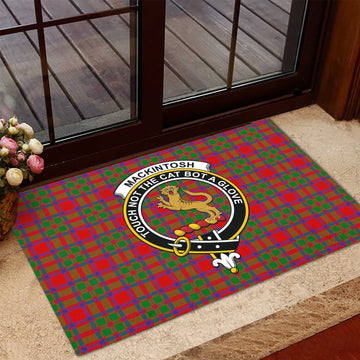 MacKintosh (McKintosh) Tartan Door Mat with Family Crest