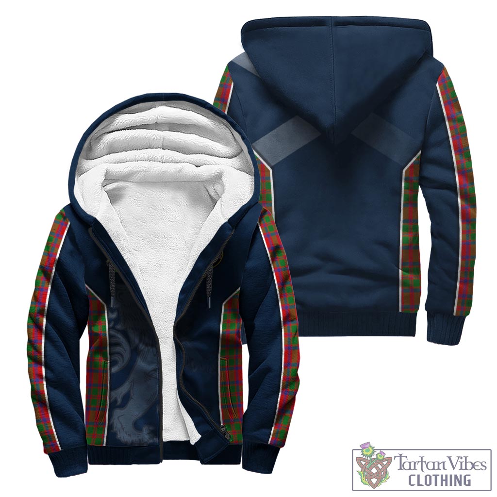 Tartan Vibes Clothing MacKintosh Modern Tartan Sherpa Hoodie with Family Crest and Lion Rampant Vibes Sport Style