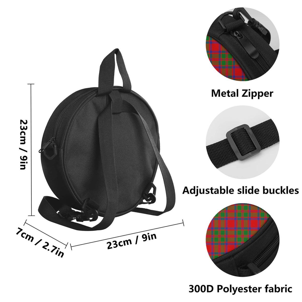 MacKintosh (McKintosh) Tartan Round Satchel Bags - Tartan Vibes Clothing