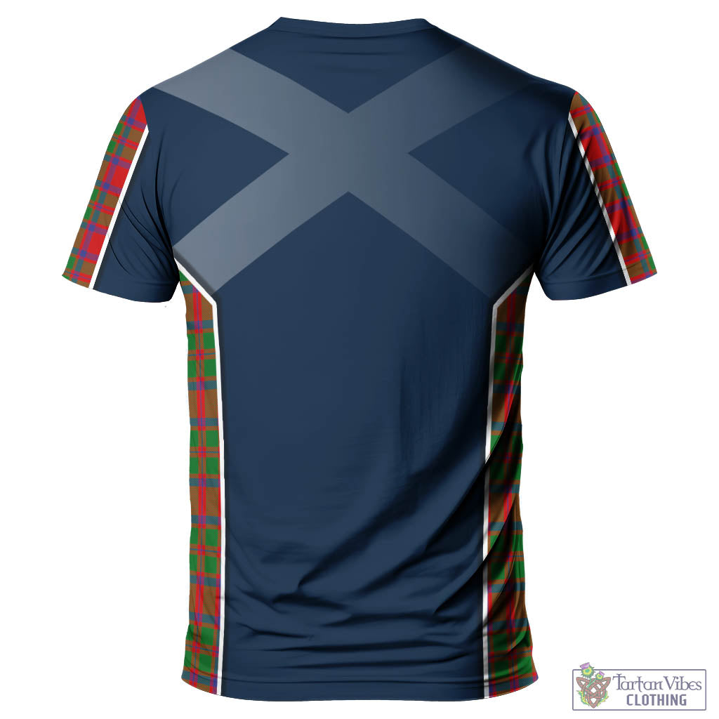 Tartan Vibes Clothing MacKintosh Modern Tartan T-Shirt with Family Crest and Scottish Thistle Vibes Sport Style